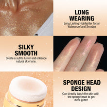 Load image into Gallery viewer, Glitter Highlighter Powder Diamond High Gloss Makeup Face Body Pearlescent Highlighter for Cheeks Shoulders Collarbone Party Makeup
