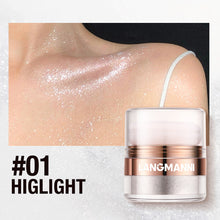 Load image into Gallery viewer, Glitter Highlighter Powder Diamond High Gloss Makeup Face Body Pearlescent Highlighter for Cheeks Shoulders Collarbone Party Makeup
