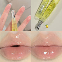 Load image into Gallery viewer, Cute Pink Lip Gloss Hydrating Non Sticky Fruit Flavor Strawberry Peach Shiny Moisturizing Lip Balm Mirror Gloss Lip Oil Makeup

