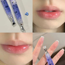 Load image into Gallery viewer, Cute Pink Lip Gloss Hydrating Non Sticky Fruit Flavor Strawberry Peach Shiny Moisturizing Lip Balm Mirror Gloss Lip Oil Makeup
