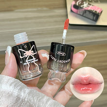 Load image into Gallery viewer, Bowknot Black Pink Mirror Lip Gloss Non-Cup Staining Long-Lasting Hydrating Brightening Water Gloss Lipstick Makeup Cosmetic
