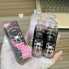 Load image into Gallery viewer, Bowknot Black Pink Mirror Lip Gloss Non-Cup Staining Long-Lasting Hydrating Brightening Water Gloss Lipstick Makeup Cosmetic
