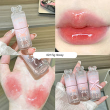 Load image into Gallery viewer, Bowknot Black Pink Mirror Lip Gloss Non-Cup Staining Long-Lasting Hydrating Brightening Water Gloss Lipstick Makeup Cosmetic

