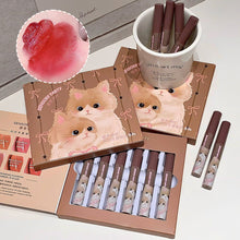 Load image into Gallery viewer, 6pcs/est Lip Mud Set Cute Cat Velvet Nude Lipstick Matte Texture Silky Easy To Color Long-lasting Lip Glaze Makeup Cosmetic
