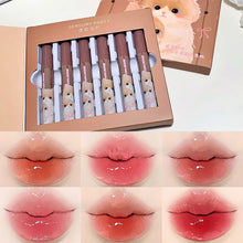 Load image into Gallery viewer, 6pcs/est Lip Mud Set Cute Cat Velvet Nude Lipstick Matte Texture Silky Easy To Color Long-lasting Lip Glaze Makeup Cosmetic
