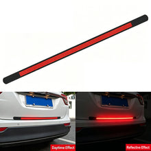 Load image into Gallery viewer, 1pcs 80x3.5cm Car Trunk Bumper Protector Reflective Anti-Collision Guard Strip Scratch Proof &amp; Warning Rear Bumper
