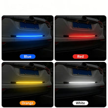 Load image into Gallery viewer, 1pcs 80x3.5cm Car Trunk Bumper Protector Reflective Anti-Collision Guard Strip Scratch Proof &amp; Warning Rear Bumper

