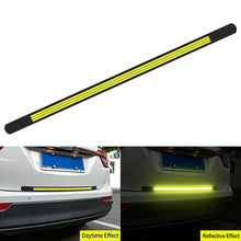 Load image into Gallery viewer, 1pcs 80x3.5cm Car Trunk Bumper Protector Reflective Anti-Collision Guard Strip Scratch Proof &amp; Warning Rear Bumper
