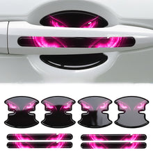 Load image into Gallery viewer, 8Pcs Car Door Handle Bowl Stickers Cat Eye Devil's Eye Pattern Scratch-Proof Protective Anti-Collision Paint Guard Exterior
