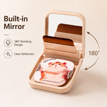 Load image into Gallery viewer, Creative Traceless Soft Brush Puff Set Ultra-thin Portable with Built-in Puff Mirror Flawless Base Foundation Makeup Brush
