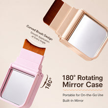Load image into Gallery viewer, Creative Traceless Soft Brush Puff Set Ultra-thin Portable with Built-in Puff Mirror Flawless Base Foundation Makeup Brush
