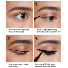 Load image into Gallery viewer, Waterproof Black Fine Long Lasting Smooth Liquid Eyeliner Quick-drying No Fading Eyeliner Beginner Eye Liner Makeup Cosmetic
