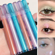 Load image into Gallery viewer, Glitter Highlighter Pearlescent Liquid Eyeshadow Shimmer Sequins Glitter Lying Silkworm Liquid High Gloss Eye Shadow Cosmetics
