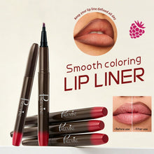 Load image into Gallery viewer, Smooth Color Juice Lip Stain Brush Tip Liquid Lip Liner Long Lasting Waterproof High Pigment Matte Nude Lipliner Pen Makeup
