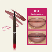 Load image into Gallery viewer, Smooth Color Juice Lip Stain Brush Tip Liquid Lip Liner Long Lasting Waterproof High Pigment Matte Nude Lipliner Pen Makeup
