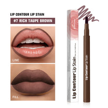 Load image into Gallery viewer, Smooth Color Juice Lip Stain Brush Tip Liquid Lip Liner Long Lasting Waterproof High Pigment Matte Nude Lip Contour Pen Makeup

