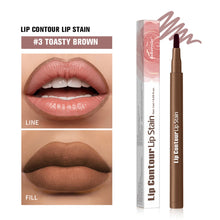 Load image into Gallery viewer, Smooth Color Juice Lip Stain Brush Tip Liquid Lip Liner Long Lasting Waterproof High Pigment Matte Nude Lip Contour Pen Makeup
