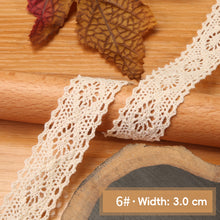 Load image into Gallery viewer, 1 Yard Lace Trim Ribbon Crochet Cotton Lace Ribbon DIY Decor for Wedding Party Gift Garment Sewing Crafts
