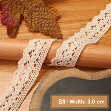 Load image into Gallery viewer, 1 Yard Lace Trim Ribbon Crochet Cotton Lace Ribbon DIY Decor for Wedding Party Gift Garment Sewing Crafts
