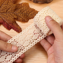 Load image into Gallery viewer, 1 Yard Lace Trim Ribbon Crochet Cotton Lace Ribbon DIY Decor for Wedding Party Gift Garment Sewing Crafts
