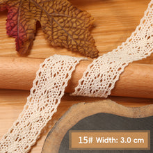 Load image into Gallery viewer, 1 Yard Lace Trim Ribbon Crochet Cotton Lace Ribbon DIY Decor for Wedding Party Gift Garment Sewing Crafts
