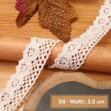Load image into Gallery viewer, 1 Yard Lace Trim Ribbon Crochet Cotton Lace Ribbon DIY Decor for Wedding Party Gift Garment Sewing Crafts
