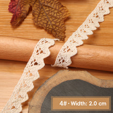 Load image into Gallery viewer, 1 Yard Lace Trim Ribbon Crochet Cotton Lace Ribbon DIY Decor for Wedding Party Gift Garment Sewing Crafts
