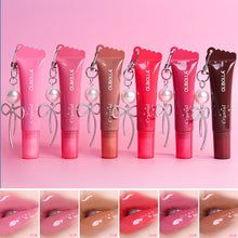 Load image into Gallery viewer, 6 Colors Shiny Lip Gloss Long Lasting Hydrating Tint Pearl Bow Lip Gloss High Shine Liquid Lipstick Moisturizing Lip Makeup for Daily Use
