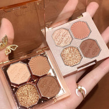 Load image into Gallery viewer, 4 Colors In 1 Eyeshadow Stick Portable Matte Pearlescent Eyeshadow Highlight Long-lasting Eye Makeup Cosmetics Earth Color
