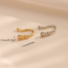 Load image into Gallery viewer, 1Pc U-shape Non Piercing Fake Nose Clip Inlaid Zircon Flower Nose Ring Hip Hop Fashion Body Jewelry For Women
