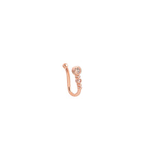 Load image into Gallery viewer, 1Pc U-shape Non Piercing Fake Nose Clip Inlaid Zircon Flower Nose Ring Hip Hop Fashion Body Jewelry For Women
