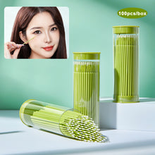 Load image into Gallery viewer, 100pcs Disposable Nano Cotton Swab Wholesale Portable Boxed Canned Small Head Cotton Swab Eyeliner Grafting Eyelash Thin Cotton Swab
