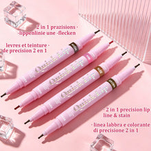 Load image into Gallery viewer, Double Head Luxury Matte Lip Liner Long-Lasting Smooth Application for Perfect Outline &amp; Filling Nude Fine Round End Lip Liner
