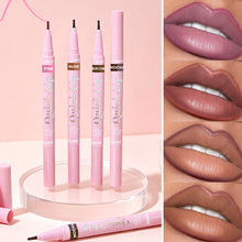 Load image into Gallery viewer, Double Head Luxury Matte Lip Liner Long-Lasting Smooth Application for Perfect Outline &amp; Filling Nude Fine Round End Lip Liner
