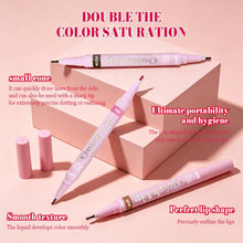 Load image into Gallery viewer, Double Head Luxury Matte Lip Liner Long-Lasting Smooth Application for Perfect Outline &amp; Filling Nude Fine Round End Lip Liner

