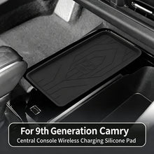Load image into Gallery viewer, Car Wireless Charging Silicone Pad Anti-Slip Center Console MatInterior Protector Fit For Toyota Camry 9th Gen 2024 2025
