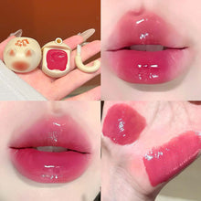Load image into Gallery viewer, Lightweight Non Stick Mirror Glass Lip Glaze Creative Cute Cat Shaped Clear Transparent Texture Lip Gloss Lip Mud with Lip Brush
