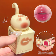 Load image into Gallery viewer, Lightweight Non Stick Mirror Glass Lip Glaze Creative Cute Cat Shaped Clear Transparent Texture Lip Gloss Lip Mud with Lip Brush
