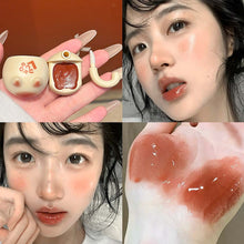 Load image into Gallery viewer, Lightweight Non Stick Mirror Glass Lip Glaze Creative Cute Cat Shaped Clear Transparent Texture Lip Gloss Lip Mud with Lip Brush
