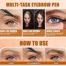 Load image into Gallery viewer, Multi Brow Simulation Hair Flow Brush Eyebrow Pencil Waterproof Quick Drying Non Smudging Wild Eyebrow Liquid Eyebrow Pencil
