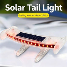 Load image into Gallery viewer, Car Solar Tail Wing Warning Light Flowing Strobe Anti-Collision Lamp Strong LED Atmosphere Tail Lamp No Wiring
