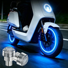 Load image into Gallery viewer, 1/2/4Pcs Motorcycle Car Tire Valve Light Rim Strobe Warning Wheel Lamp Flashing Vibration Activated Safety Waterproof Upgrade Decorative E-Scooter
