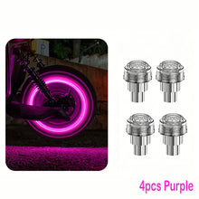 Load image into Gallery viewer, 1/2/4Pcs Motorcycle Car Tire Valve Light Rim Strobe Warning Wheel Lamp Flashing Vibration Activated Safety Waterproof Upgrade Decorative E-Scooter
