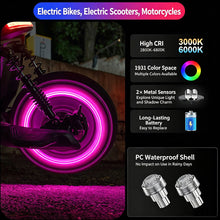 Load image into Gallery viewer, 1/2/4Pcs Motorcycle Car Tire Valve Light Rim Strobe Warning Wheel Lamp Flashing Vibration Activated Safety Waterproof Upgrade Decorative E-Scooter
