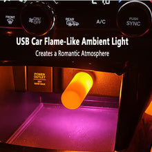 Load image into Gallery viewer, Car USB Dynamic Flame Atmosphere Light Night Lamp for Bedroom Living Room Decor with Flickering Effect

