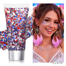 Load image into Gallery viewer, Sparkling Shimmer Gel for Face Body Multi-Use Glitter Gel for Nails Eyes Hair Cheeks Party Stage Makeup Art Body Glitter Gel
