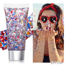 Load image into Gallery viewer, Sparkling Shimmer Gel for Face Body Multi-Use Glitter Gel for Nails Eyes Hair Cheeks Party Stage Makeup Art Body Glitter Gel
