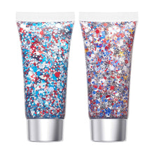 Load image into Gallery viewer, Sparkling Shimmer Gel for Face Body Multi-Use Glitter Gel for Nails Eyes Hair Cheeks Party Stage Makeup Art Body Glitter Gel
