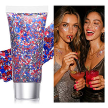 Load image into Gallery viewer, Sparkling Shimmer Gel for Face Body Multi-Use Glitter Gel for Nails Eyes Hair Cheeks Party Stage Makeup Art Body Glitter Gel
