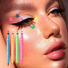 Load image into Gallery viewer, 4pcs/set Dual-ended Liquid Color Butterfly Pattern Stamp Eyeliner Waterproof Non-smudge Eyeliner Beginner's Eye Makeup Tool
